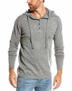 Hot Sale 😉 Scott & Scott London Wool & Cashmere-Blend Henley Hoodie Men Sweatshirts & Hoodies ✔️
