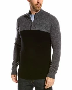Outlet ❤️ Scott & Scott London Wool & Cashmere-Blend 1/2-Zip Mock Sweater Men Sweaters ⭐