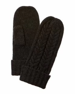Budget 🎁 Scott & Scott London Twist Cable Cashmere Mittens 👩 Women Gloves 😉