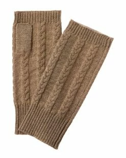 Coupon 👏 Scott & Scott London Plait Cable Cashmere Fingerless Gloves 👩 Women 👏