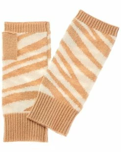 Cheap 😉 Scott & Scott London Zebra Cashmere Wrist Warmers 👩 Women Gloves 🎁