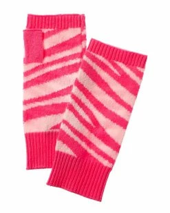 Buy 👍 Scott & Scott London Zebra Cashmere Wrist Warmers 👩 Women Gloves 😍