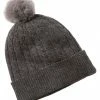 Deals 😉 Scott & Scott London Contrast Pom Cable Cashmere Hat 👩 Women Hats ⭐