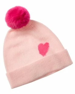 Cheap 🌟 Scott & Scott London Intarsia Heart Cashmere Hat 👩 Women Hats 🌟