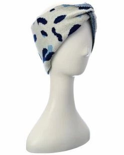 Buy 💯 Scott & Scott London Leopard Pop Twist Cashmere Headband 👩 Women Hats 🛒