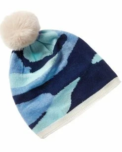 Best deal 😀 Scott & Scott London Camo Bobble Cashmere Hat 👩 Women Hats 💯
