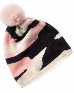 Deals 💯 Scott & Scott London Camo Bobble Cashmere Hat 👩 Women Hats 😍