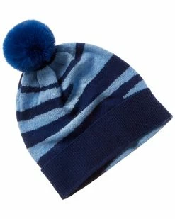 Best Sale 🥰 Scott & Scott London Zebra Pom Cashmere Hat 👩 Women Hats 😉