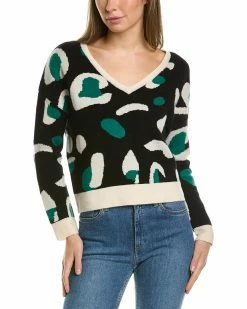 New 🤩 Scott & Scott London Leopard Wool & Cashmere-Blend Sweater 👩 Women Sweaters & Knits 🌟