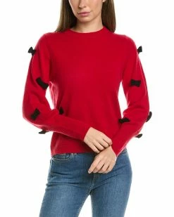 Cheap ❤️ Scott & Scott London Bow Sleeve Wool & Cashmere-Blend Jumper 👩 Women Sweaters & Knits 🔥