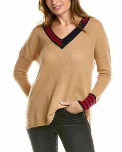 Promo 🎁 Scott & Scott London Varsity Cashmere Sweater 👩 Women Sweaters & Knits 🎁