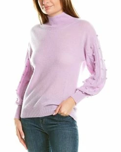 Buy 🎁 Scott & Scott London Bobble Sleeve Cashmere Sweater 👩 Women Sweaters & Knits 🌟