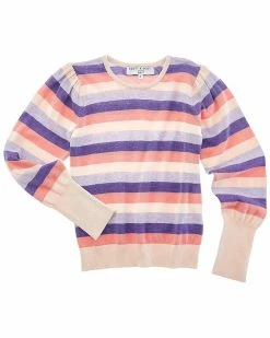 New 🧨 Scott & Scott London Stripe Puff Sleeve Sweater Kids Tops ✔️